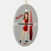 カラーガードの茶色の髪を赤く染める セラミックオーナメント (右)