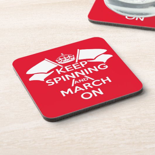 カラーガードの赤、ラブカラーガード コースター (左側)