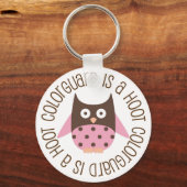 カラーガードはフクロウ キーホルダー (正面)