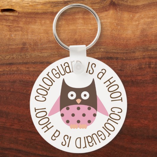 カラーガードはフクロウ キーホルダー (正面)