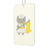 カラーガードグレーキャットイエローホワイト カーエアーフレッシュナー (左)