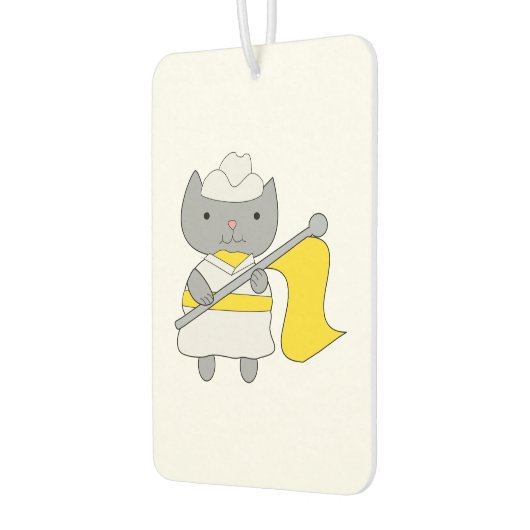 カラーガードグレーキャットイエローホワイト カーエアーフレッシュナー