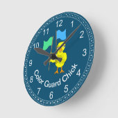 カラーガードシック ラウンド壁時計 (傾斜)