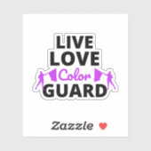 カラーガードダンスとフラッグのパフォ鮮やかーマンス シール (シート)