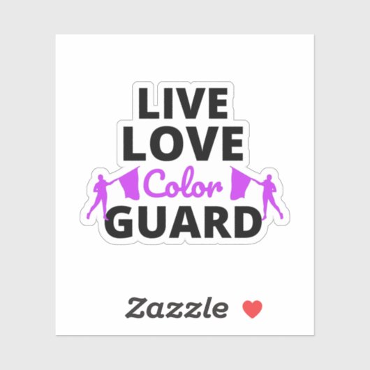 カラーガードダンスとフラッグのパフォ鮮やかーマンス シール (シート)