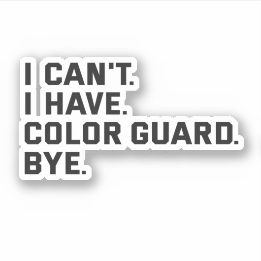 カラーガードバイギフトが無おもしろいい シール (正面)