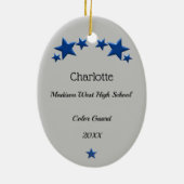 カラーガードブロンドインブルー セラミックオーナメント (裏面)