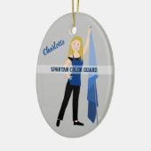 カラーガードブロンド（青と黒） セラミックオーナメント (左)