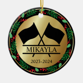 カラーガードマーチングバンドクリスマスオーナメント セラミックオーナメント