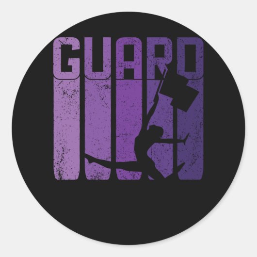 カラーガードマーチングバンドフラッグガールチアリーティングC ラウンドシール (正面)