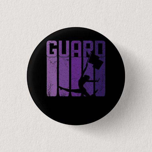 カラーガードマーチングバンドフラッグガールチアリーティングC 缶バッジ (正面)