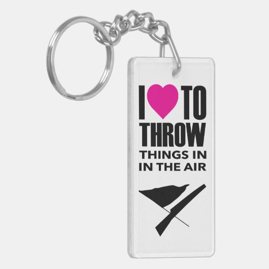 カラーガード引用文が空中に物を投げる キーホルダー (正面左)