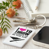 カラーガード引用文が空中に物を投げる キーホルダー (正面右)