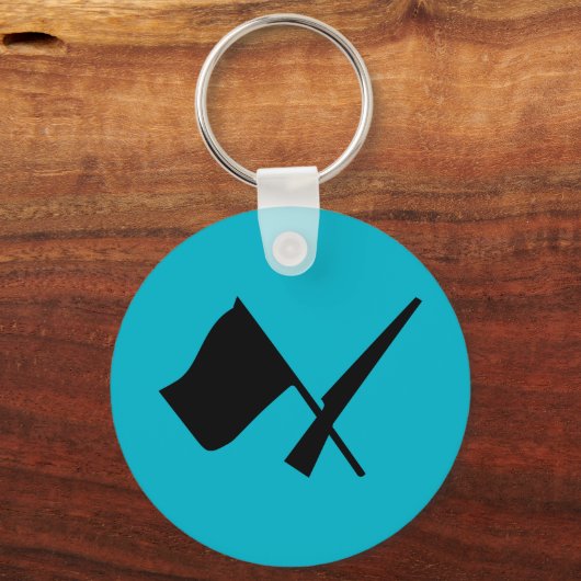 カラーガード旗およびライフル キーホルダー (正面)