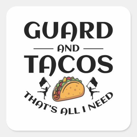 カラーガード旗軍団ダンスマーチングバンド学生 スクエアシール (正面)