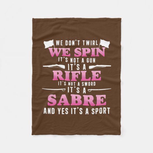 カラーガード旗軍隊行進バンド  フリースブランケット (正面)