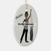 カラーガード黒ヘアグレー&黒 セラミックオーナメント (右)