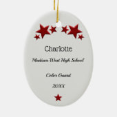 カラーガード黒髪(赤と黒) セラミックオーナメント (裏面)