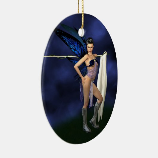 カラーガード-楕円形のオーナメント(あなた自身をカスタマイズ!) セラミックオーナメント (右)