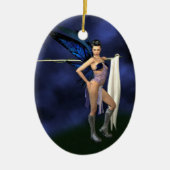 カラーガード-楕円形のオーナメント(あなた自身をカスタマイズ!) セラミックオーナメント (正面)