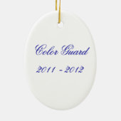 カラーガード-楕円形のオーナメント(あなた自身をカスタマイズ!) セラミックオーナメント (裏面)