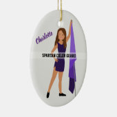 カラーガード（茶色）紫&黒 セラミックオーナメント (右)