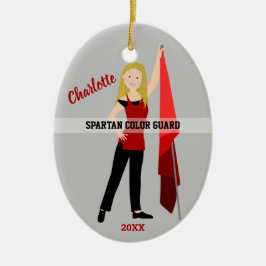 カラーガード（金髪、赤、黒） セラミックオーナメント