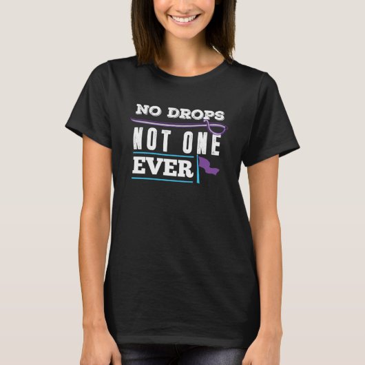 カラーガードNo Drops Not One Ever Sabreフラグ Tシャツ (正面)