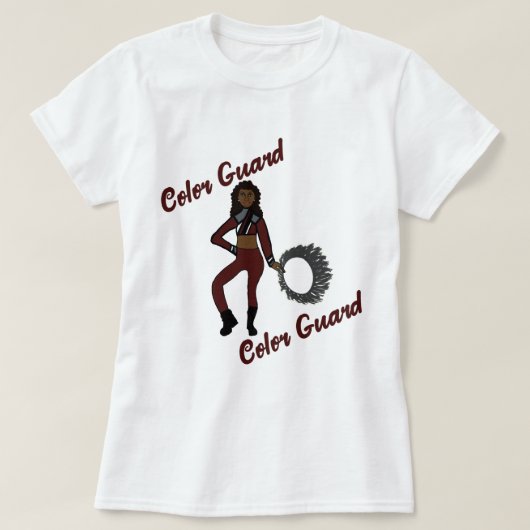 カラーガードTシャツバーガンディスティール Tシャツ (デザイン正面)