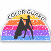 カラーガ動揺してードフラグ – 明るい シール (正面)