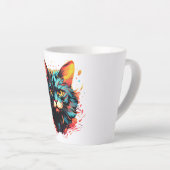 カラーキャット カフェラテマグ (右アングル)