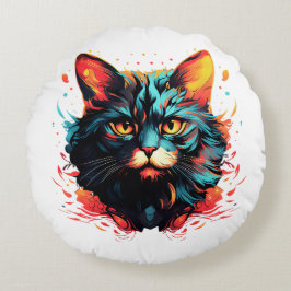 カラーキャット ラウンドクッション