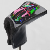 カラーキャデラック ゴルフヘッドカバー (3/4 正面)