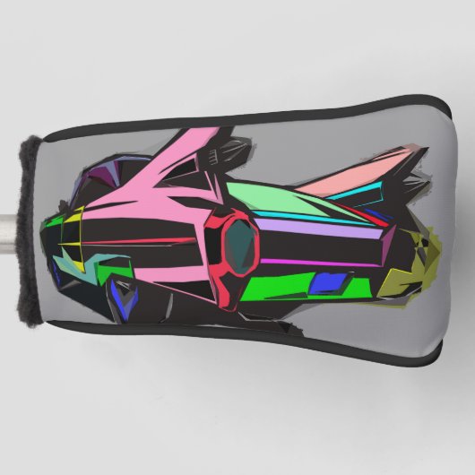 カラーキャデラック ゴルフヘッドカバー (正面)