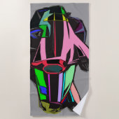 カラーキャデラック ビーチタオル (正面)