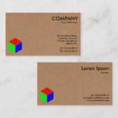 カラーキューブ – 段ボール 名刺 (正面/裏面)