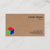 カラーキューブ – 段ボール 名刺 (裏面)