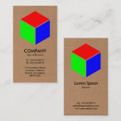 カラーキューブ – 段ボール 名刺 (正面/裏面)
