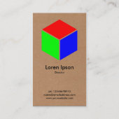 カラーキューブ – 段ボール 名刺 (裏面)