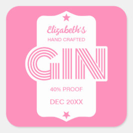 カラーギンパーソナライズされたステッカー スクエアシール