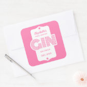 カラーギンパーソナライズされたステッカー スクエアシール (封筒)