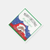 カラークリスマスカクテルナプキンサンタ スタンダードカクテルナプキン (角)