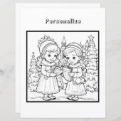 カラークリスマスシンガー紙シート (正面/裏面)