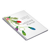 カラークリスマスライトの列ウェディングプランナー ノートブック (右側)