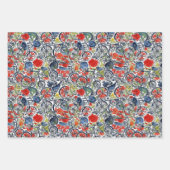 カラークールアート自転車のスケッチ水の色パターン ラッピングペーパーシート (正面)