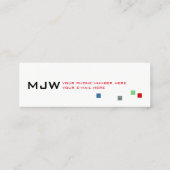 カラークールピクモダンセル白 スキニー名刺 (裏面)