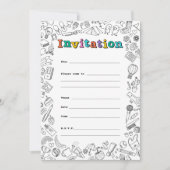 カラークールフラット招待カード 招待状 (正面)