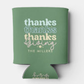 カラークールレトロThanksGivingタイポグラフィ 缶クーラー (裏面)