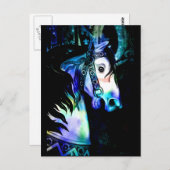 カラークール回転木馬馬 ポストカード (正面/裏面)