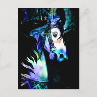 カラークール回転木馬馬 ポストカード